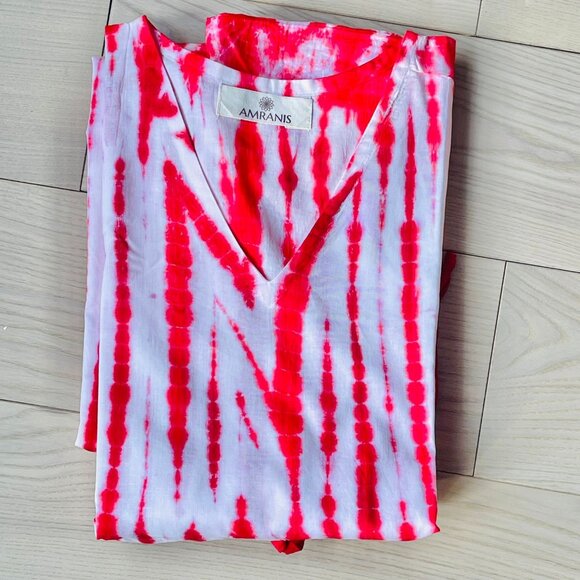 BRAND NEW Tie Dye Kaftan Beach Women Dress for Summer Kaftan Cover Up - Picture 5 of 6